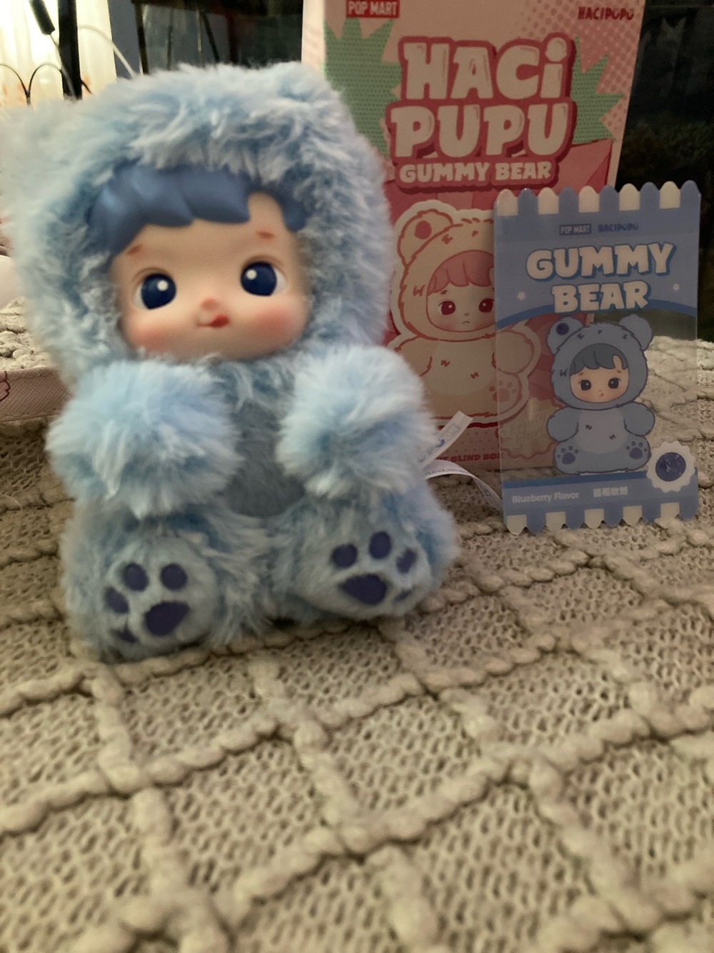 Haci Pupu Blue Gummy Bear Plush Toy - Soft Cuddly Stuffed Animal